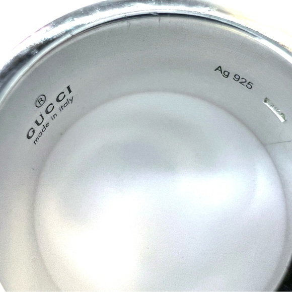 Gucci G Logo Cut-out Sterling Silver Ring - Picture 7 of 8